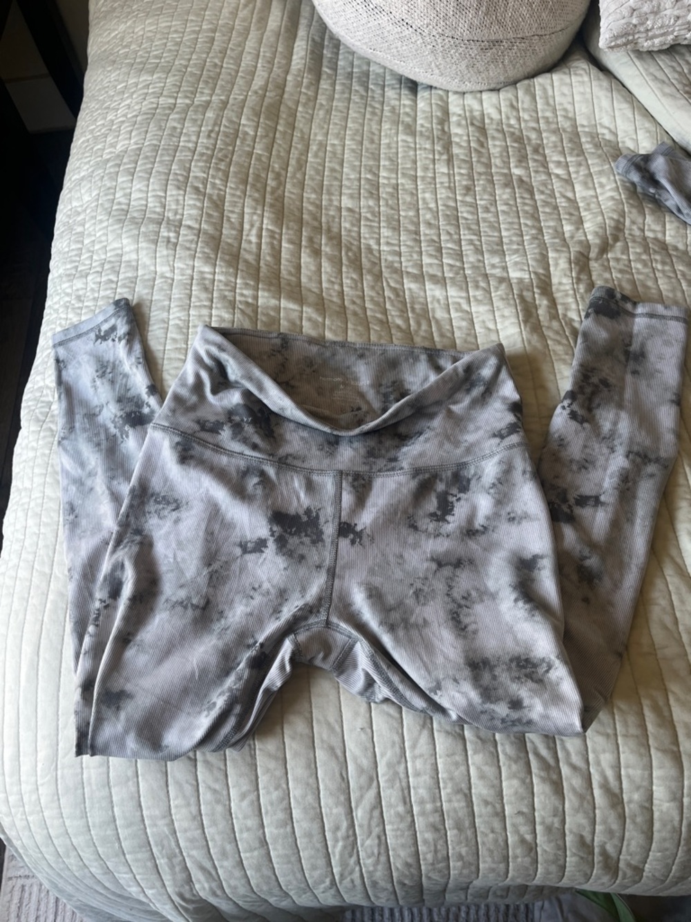 Tie-Dye Ribbed Lounge Set - Green & Gray - Picture 7 of 12